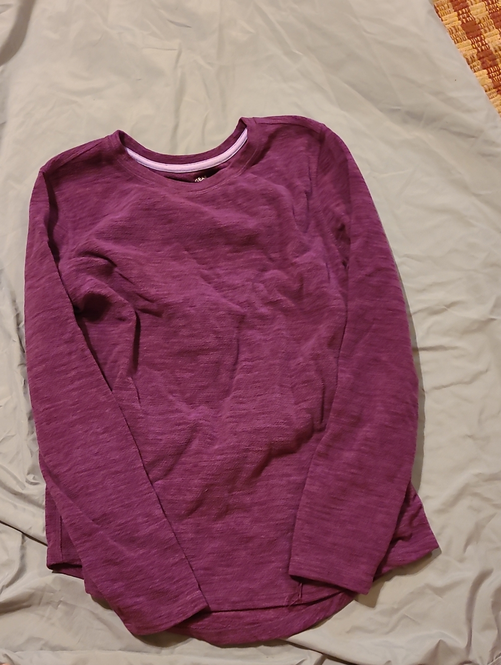 tek gear  Long Sleeve Crewneck Top - Plum Purple